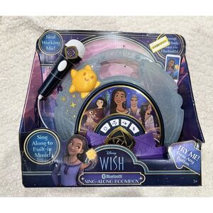 Disney WISH Sing-Along Kids  Boombox Bluetooth & Working Mic BRAND NEW